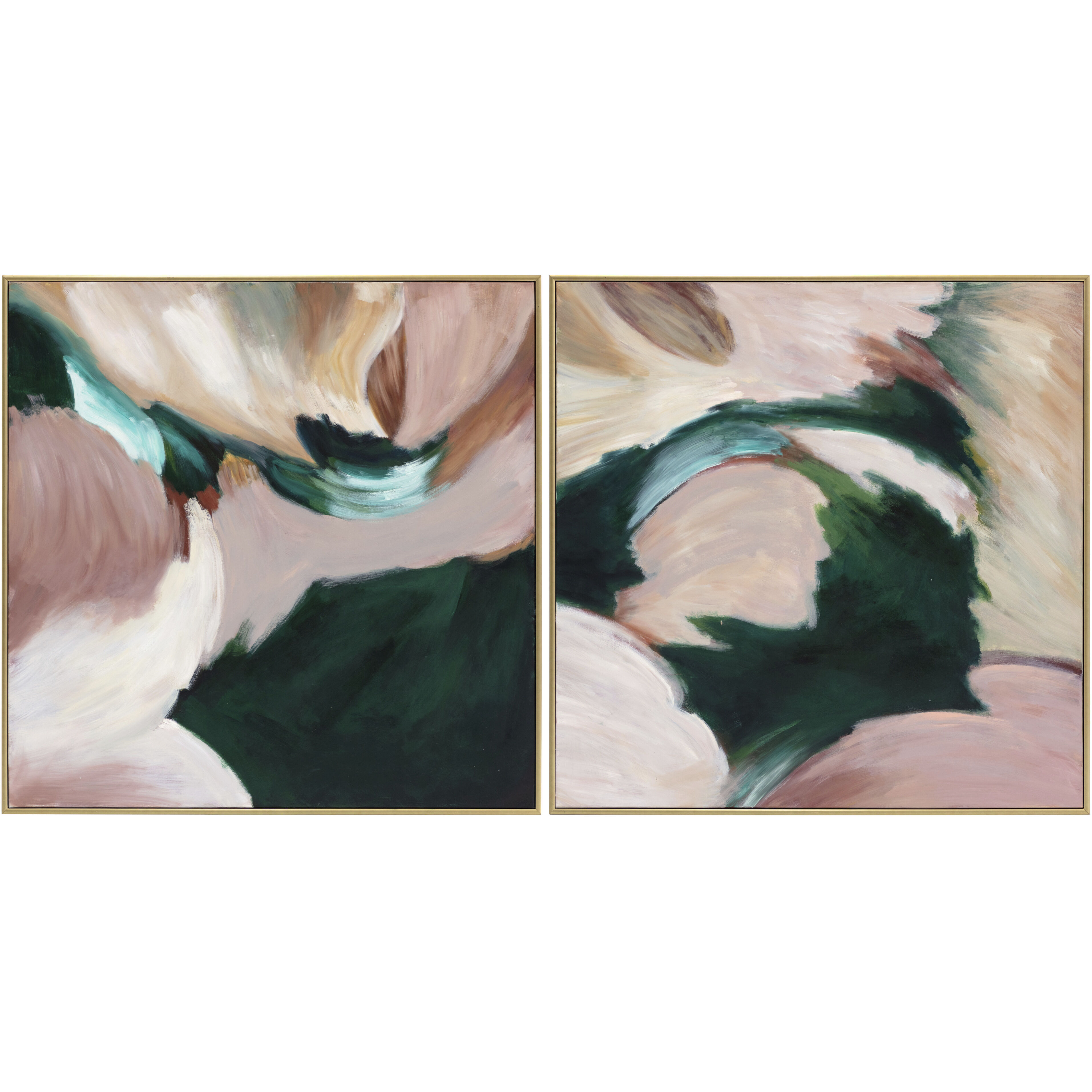 Wild Ones 48 X 48 inch Hand Painted Art, Set Of 2